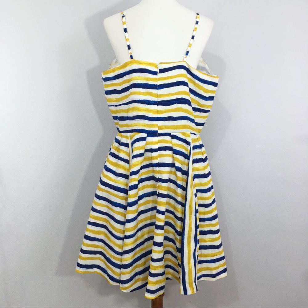 Jack by BB Dakota Lund Striped Watercolor Dress L - Picture 6 of 8